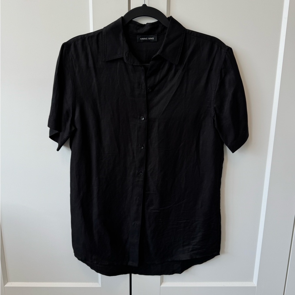 Anine Bing Bruni Oversized Linen Shirt